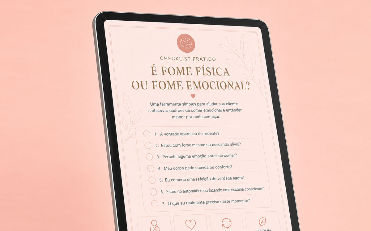 Checklist: É Fome Física ou Fome Emocional?